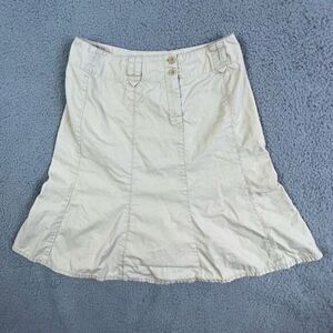 SIGRID OLSEN WOMENS CHINO STYLE SKIRT SIZE 6 TAN/KHAKI